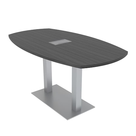 Skutchi Designs 33.5 in W, 59.5 in L, 29 in H, Engineered Wood Top, Grey HAR-ABOT-34X60-DOU-ELEC-ASIANNIGHT